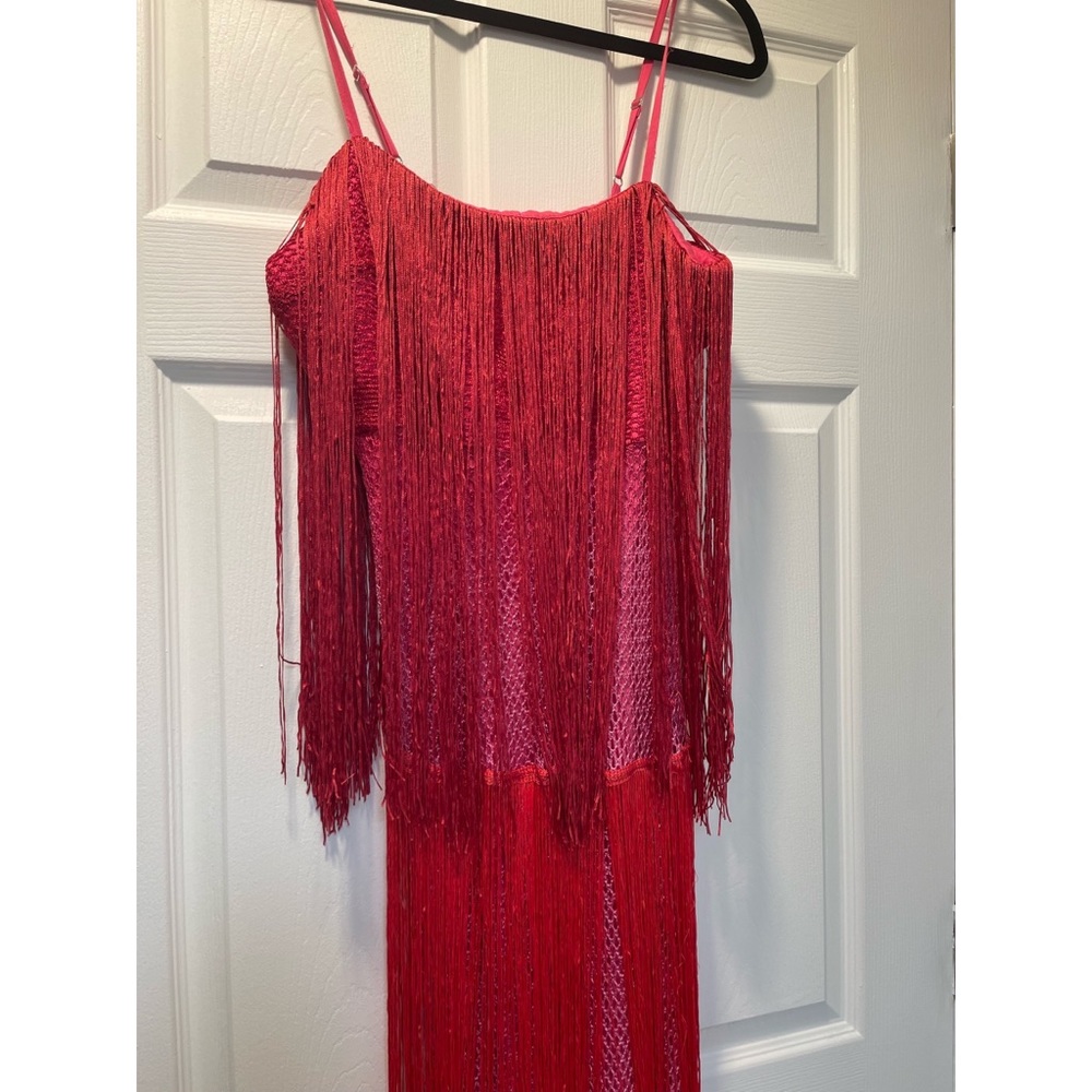 Anthropologie Let Me Be Tiered Pink Ombré
Fringe Dress Medium NWT - Picture 5 of 10